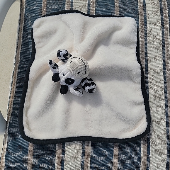 Evergreen Enterprise Lovey Security Blanket Corduroy Crew Cow Rattle Baby Toy - Picture 6 of 9